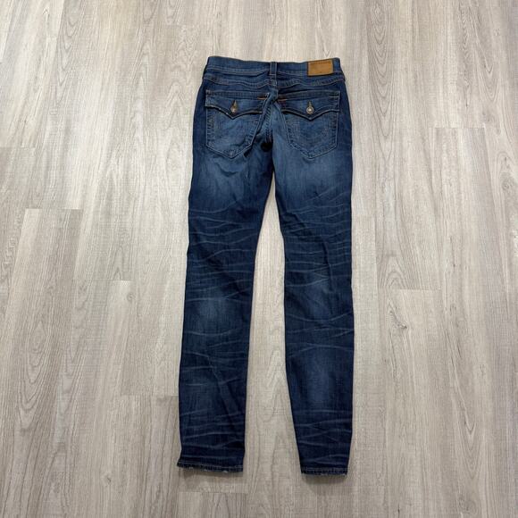 True Religion Geno Relaxed Slim Jeans Men's 28 (Fits 28x34) Blue Dark Wash - Picture 13 of 16